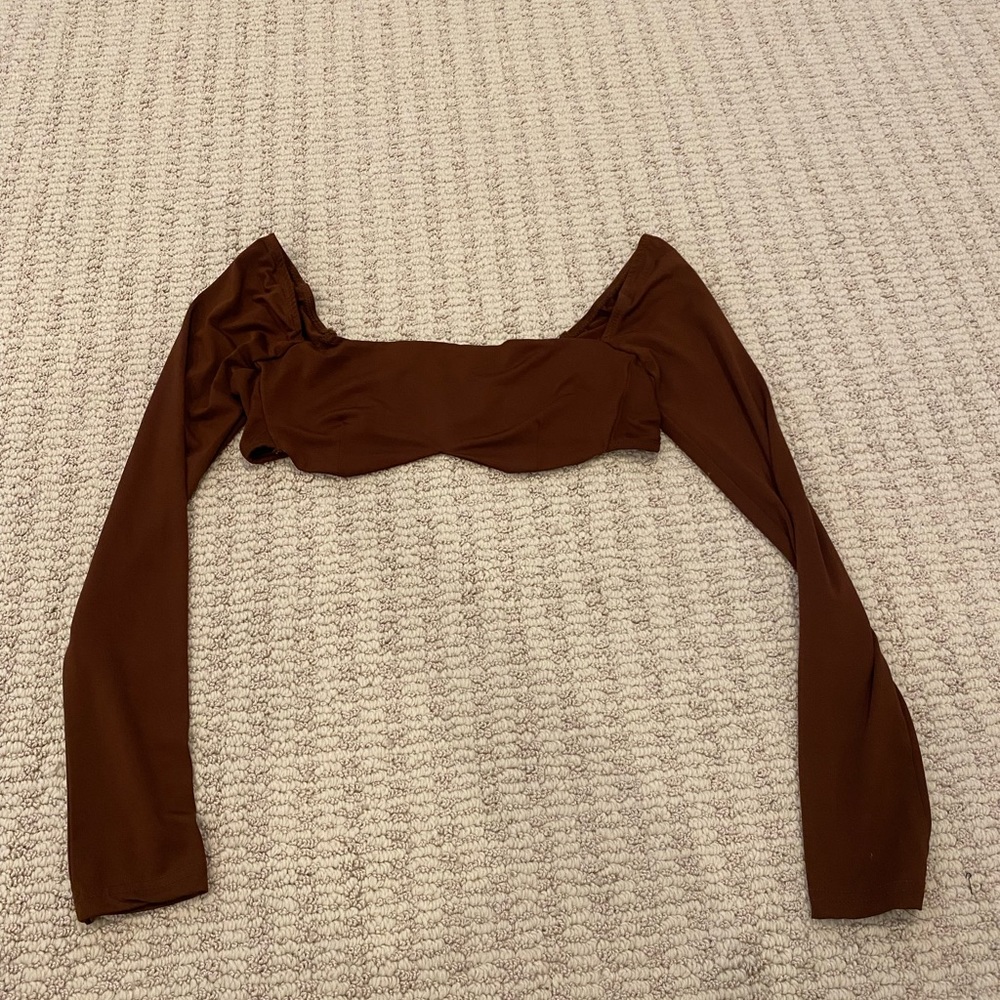 Brown Crop Top